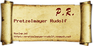 Pretzelmayer Rudolf névjegykártya